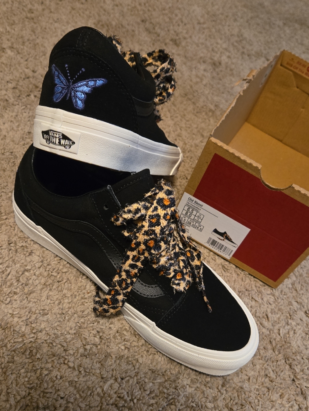 Y2K Cheeta Black Old Skool Vans